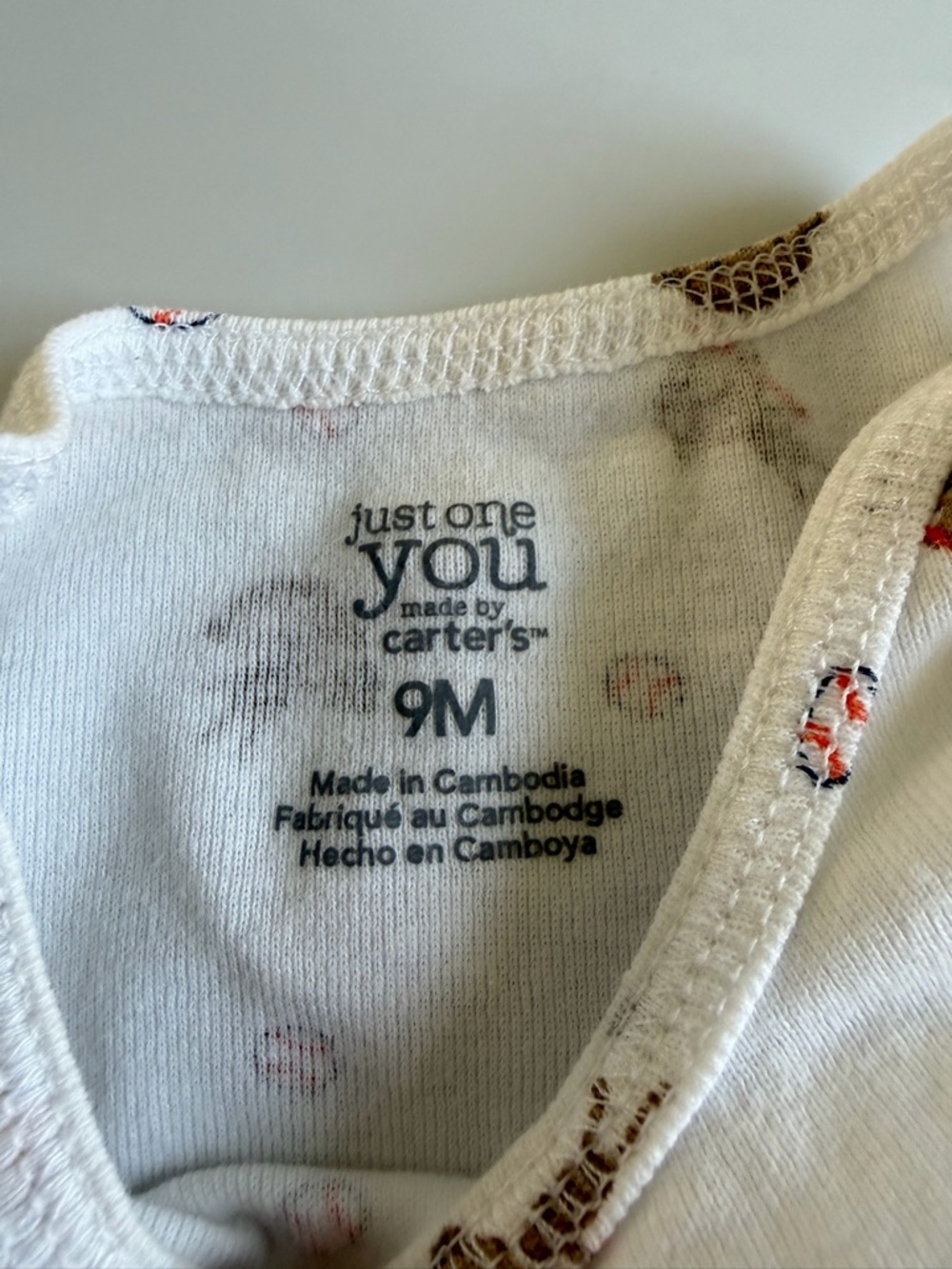 Bundle of Carter’s Baby Boy Onesies Size 9 Months Bodysuits Baseball Stripes - Picture 8 of 16